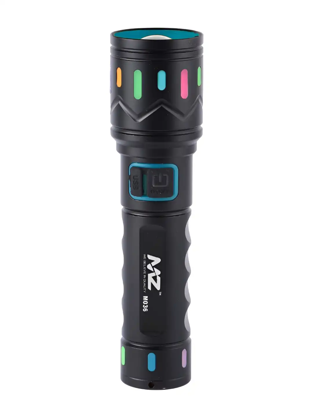 Buy MZ M036 Black Metal Rechargeable Led Flashlight - Flashlight
