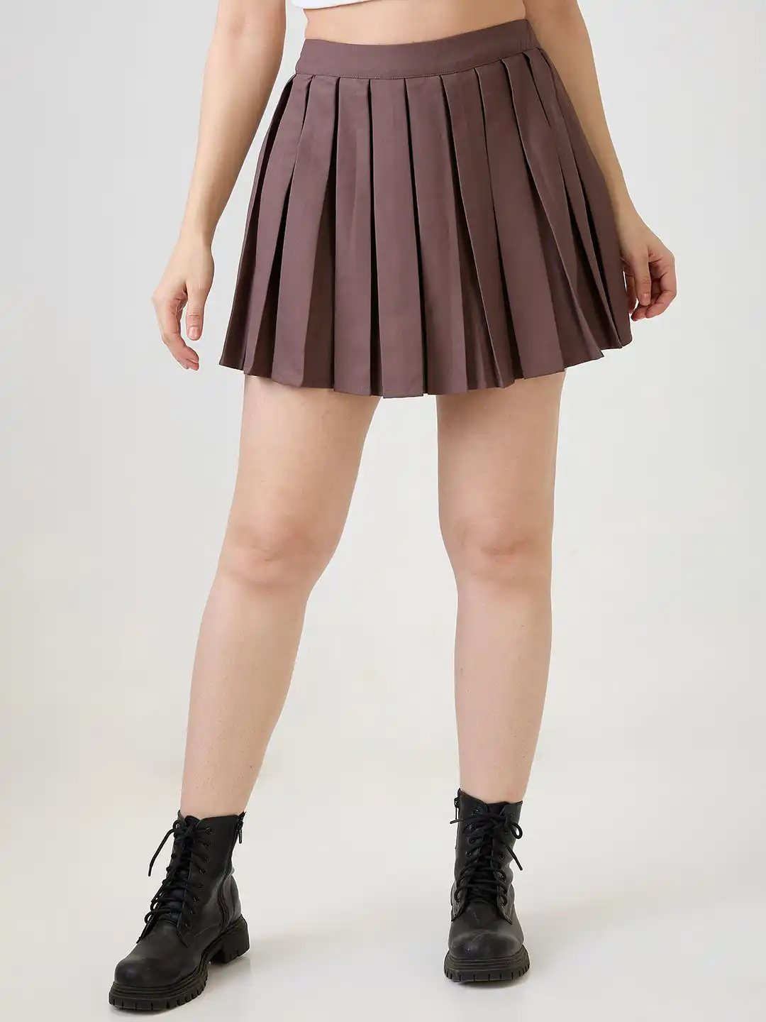 Buy Globus High-Rise Pleated Mini Korean Tennis Skirt - Skirts for