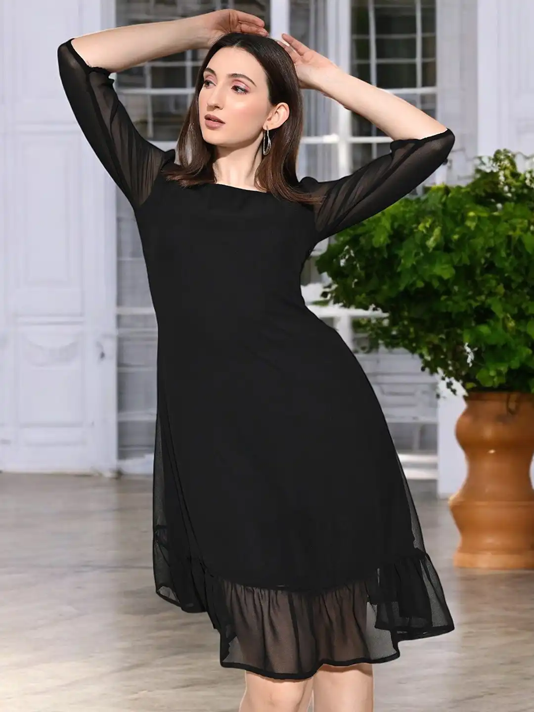 knee length dresses myntra Buy Fashion2wear Women's Floral Printed Fit & Flare Knee Length Dresses -  Dresses for Women 30929277