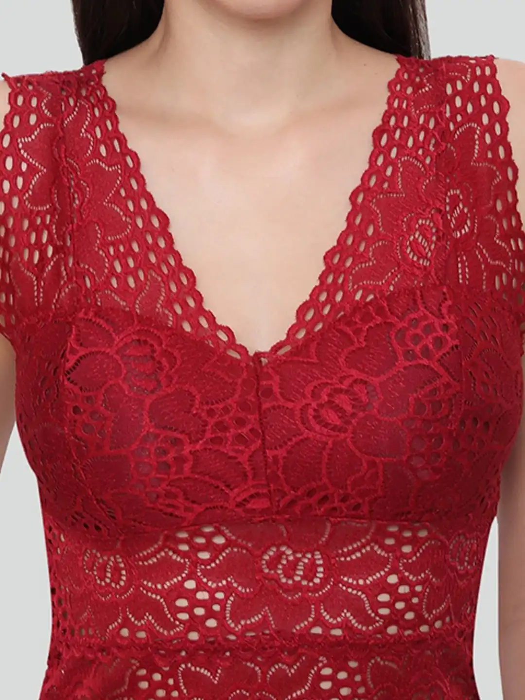 Buy Glamoras Women Lightly-Padded Floral Lace Camisole - Camisoles