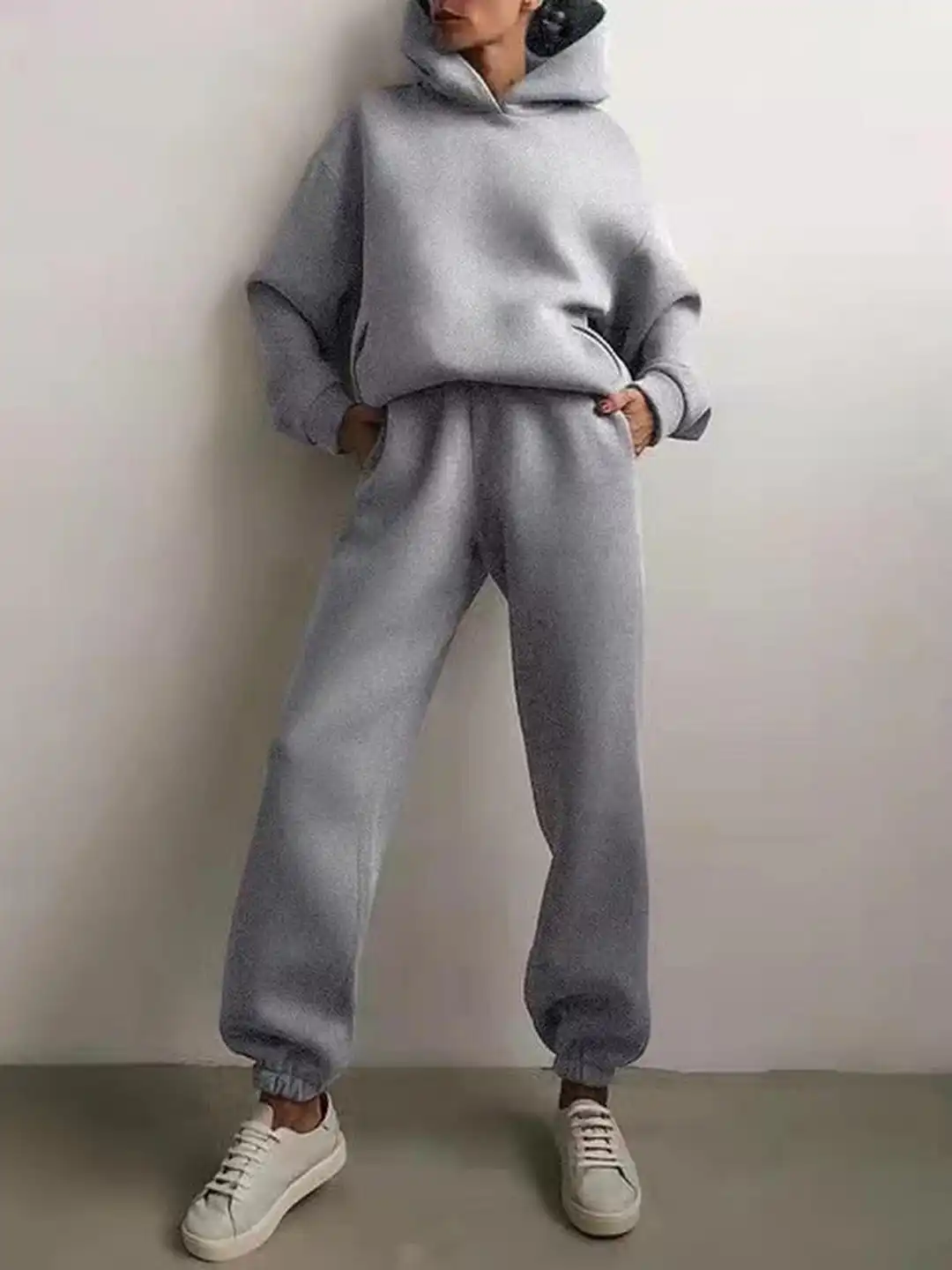 Buy Outzidr Grey Oversized Hoodie and Pant Co-Ord Set - Co-Ords