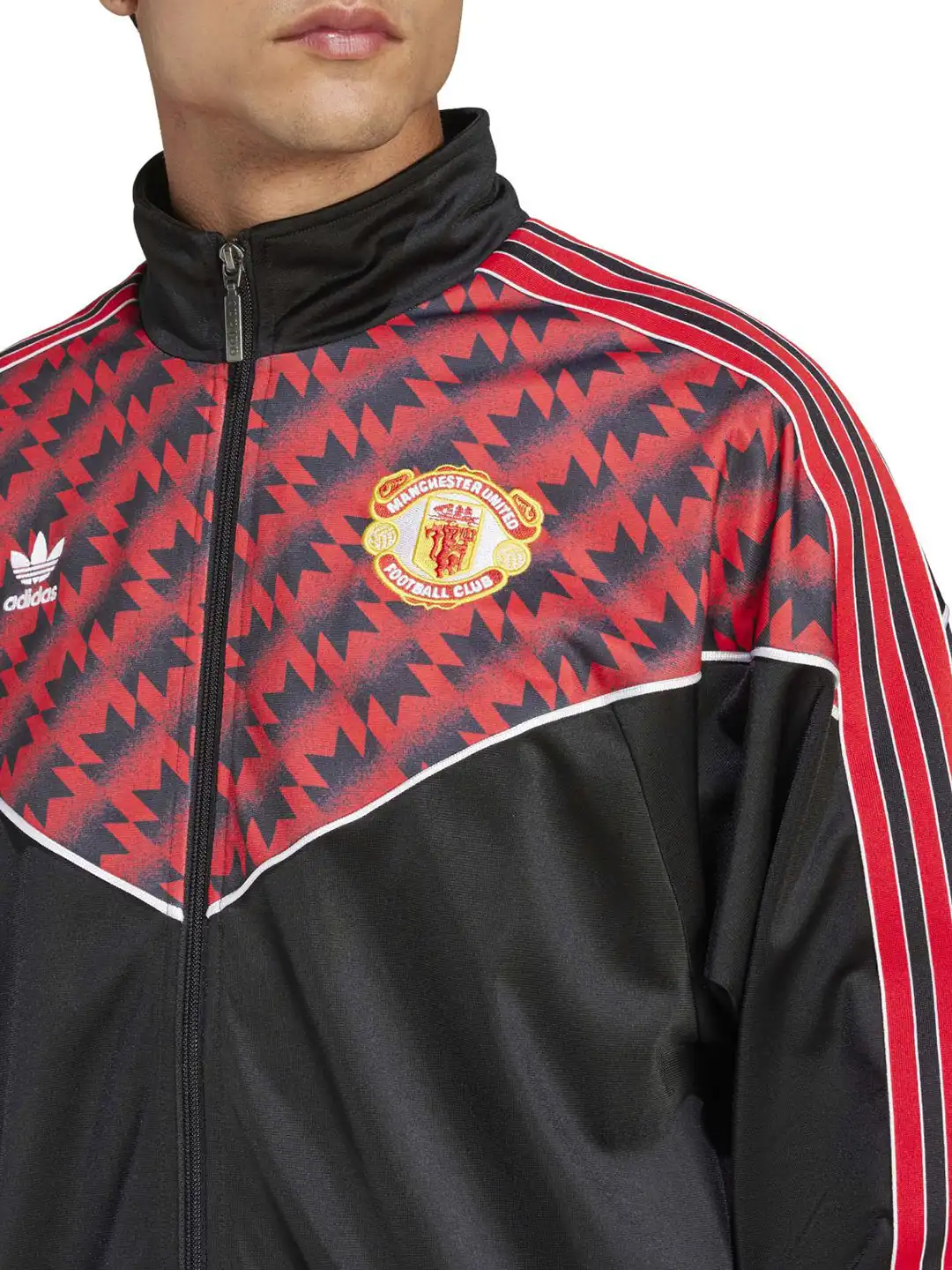 adidas Manchester Unitedストライプジャケット Lサイズ Buy Adidas Men Black & Red Football Manchester United 3-Stripes