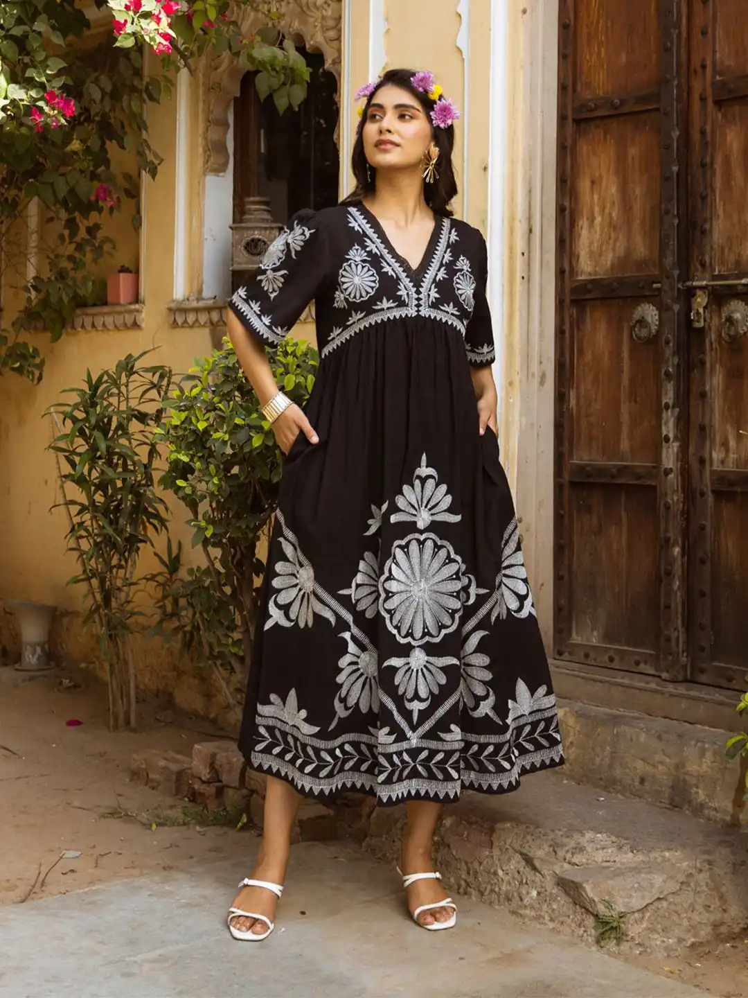 off shoulder fit flare dress Black Beige Red Off Shoulder Fit & Flare Dress