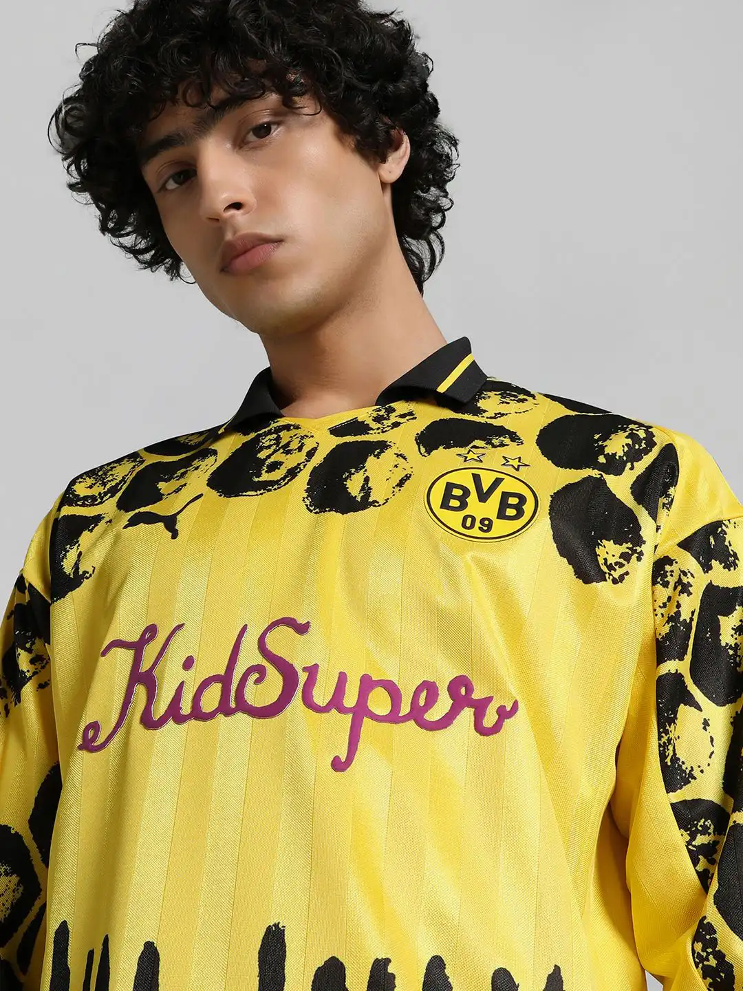 Y2K old puma soccer game shirts swag 裏原 Buy Puma KidSuper BVB Men Long Sleeve Retro Shirt - Tshirts for