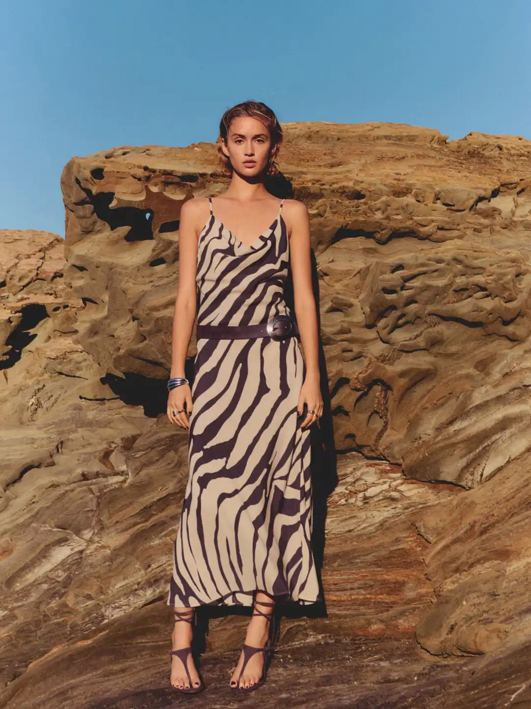 mango striped midi dress Stripe-print midi-dress - Women