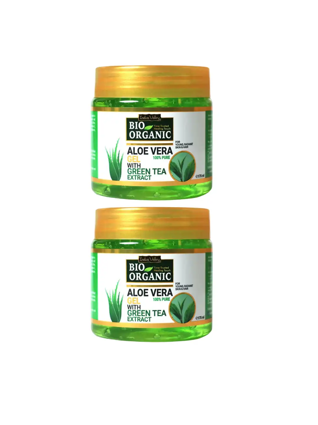 Buy Indus Valley Pack Of 2 Bio-Organic Pure Aloe Vera Gel-175 ml - Serum  and Gel for Unisex 34220033 | Myntra