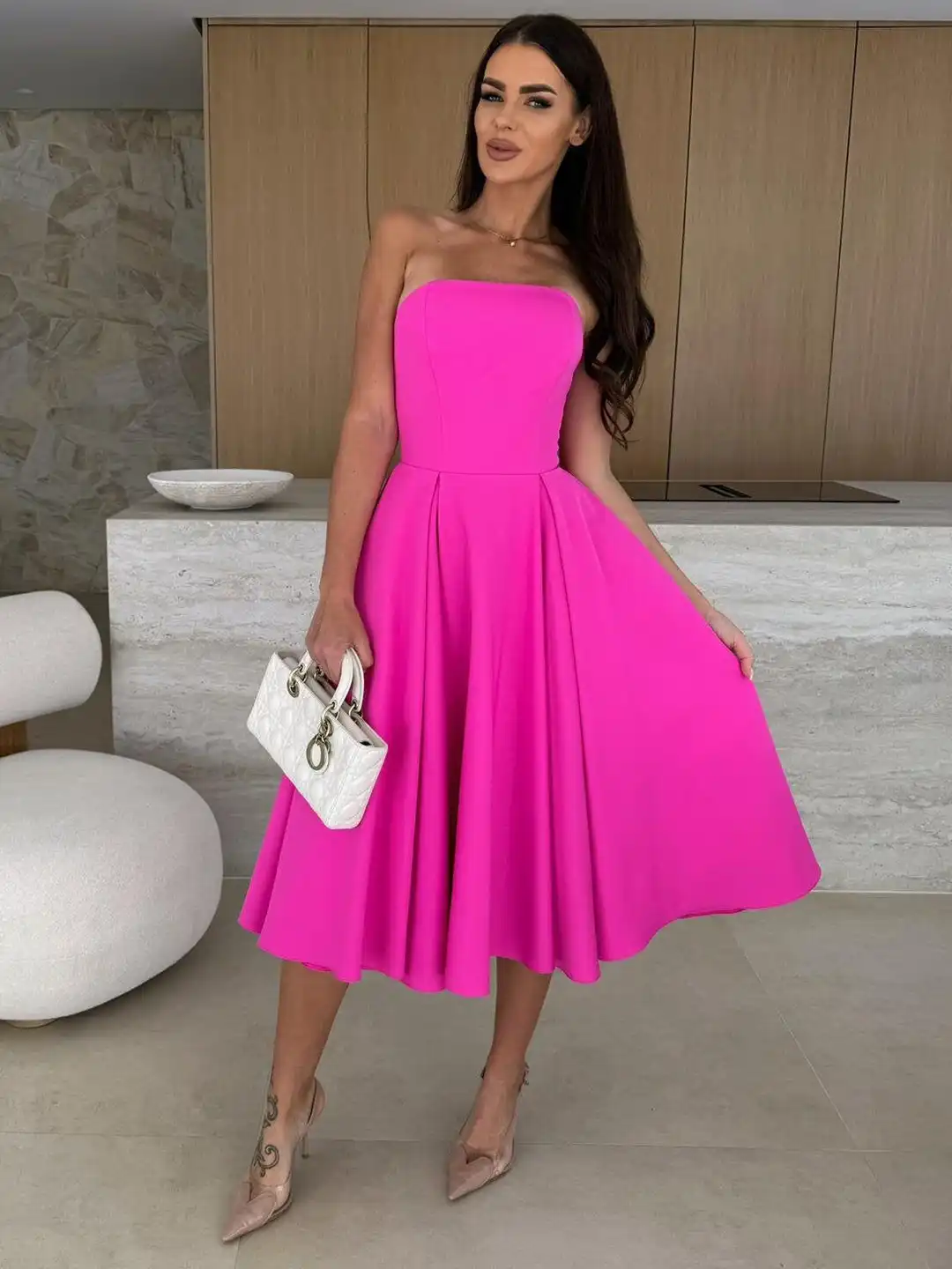 red long dress Long Sleeve Red Formal Dress Modest High Neck Overskirt Prom Gown 2310 –  Viniodress