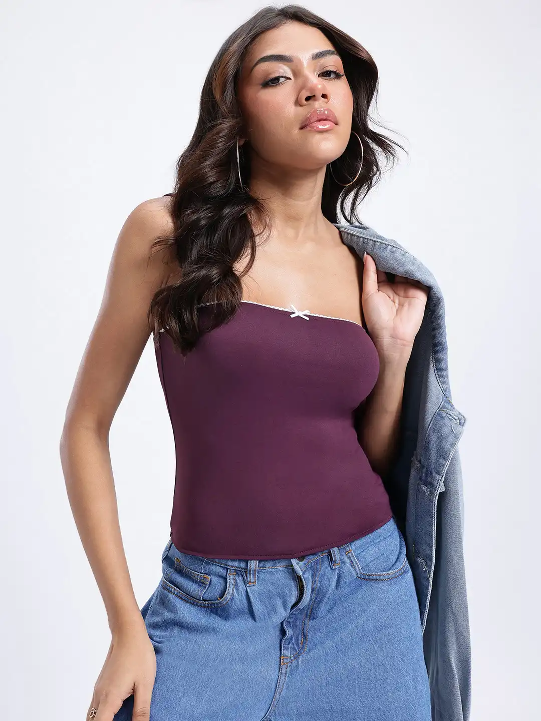 Buy glitchez Bow Detail Fitted Cami Top - Tops for Women 32459443