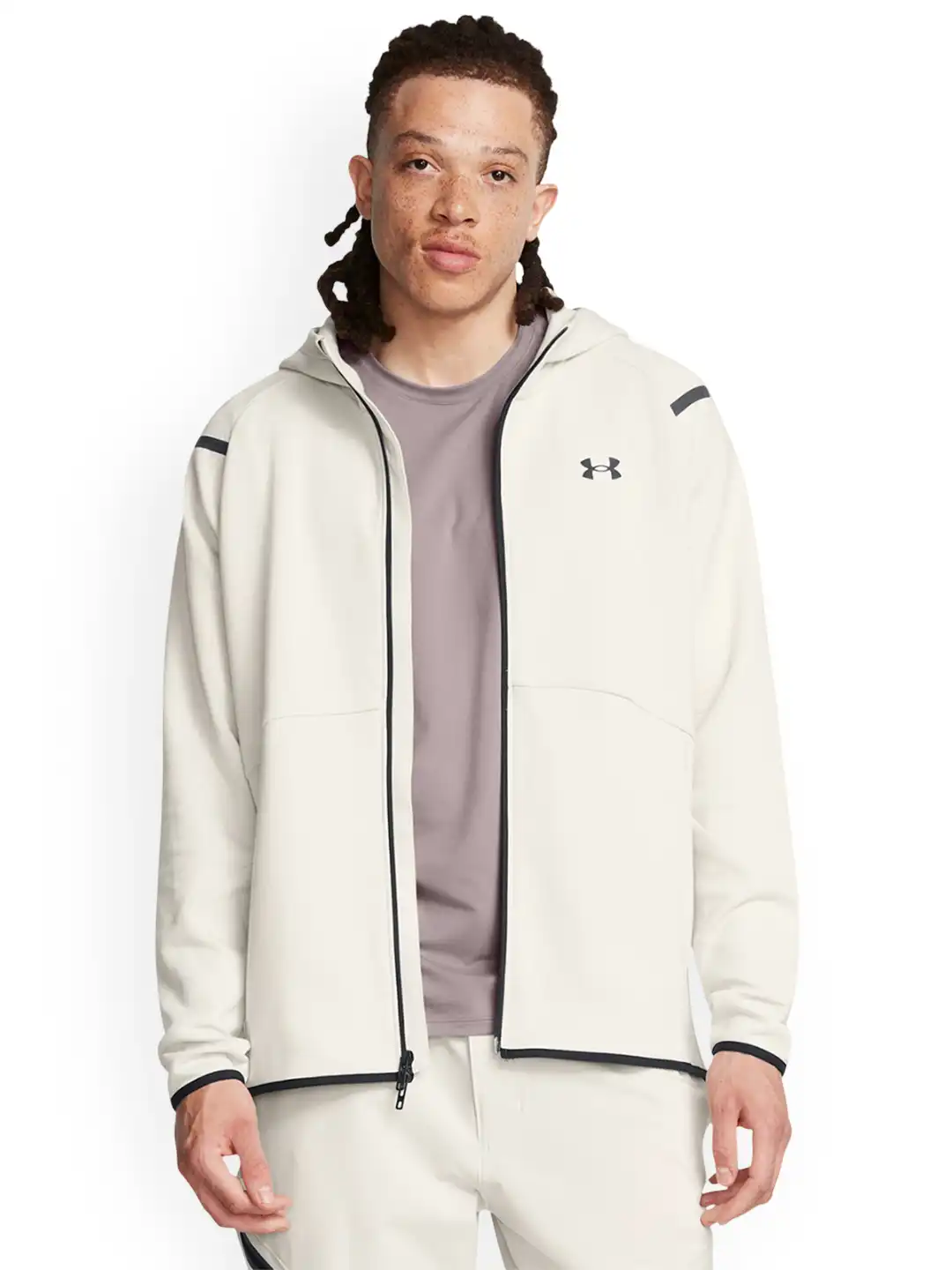 Buy UNDER ARMOUR Men Unstoppable Solid Hooded Full Zip Sports