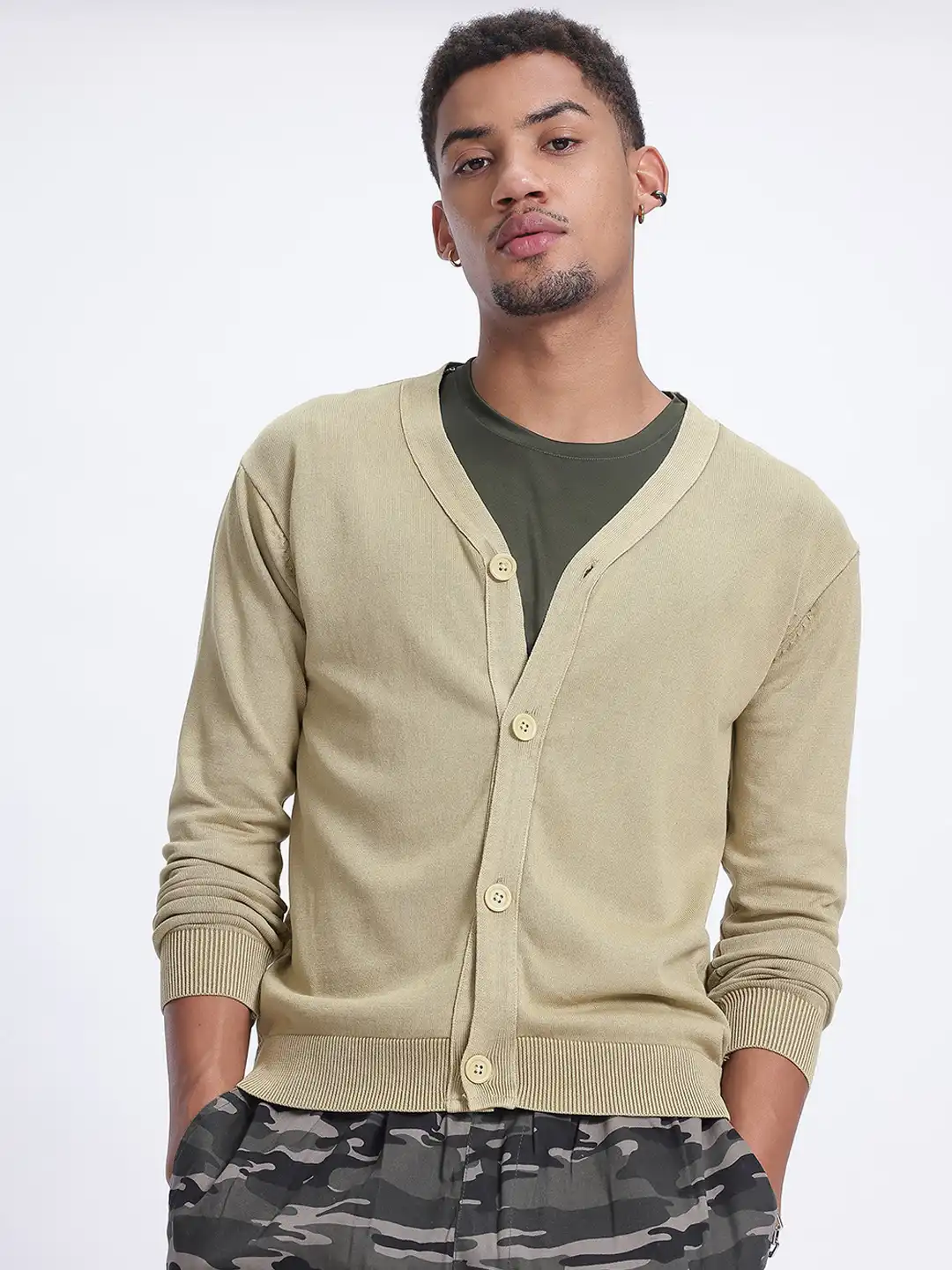 Buy glitchez Buttoned Up Cardigan - Sweaters for Men 31432893 | Myntra