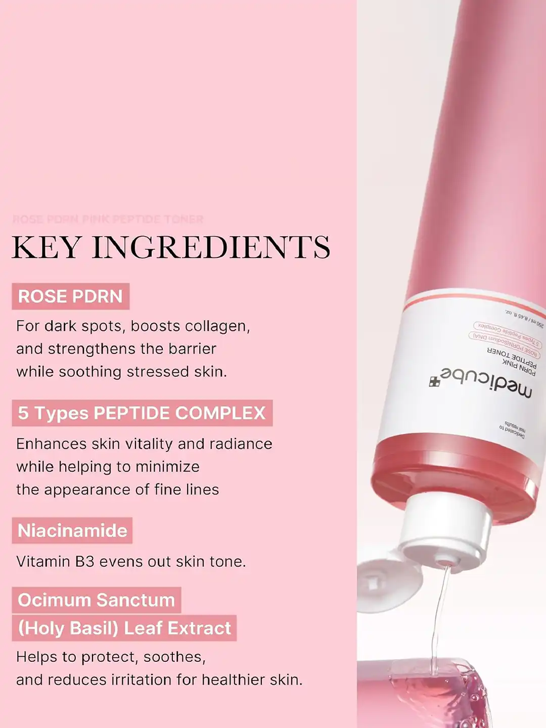 Buy Medicube PDRN Pink Peptide Toner - 250 ml - Pink Glow - Toner