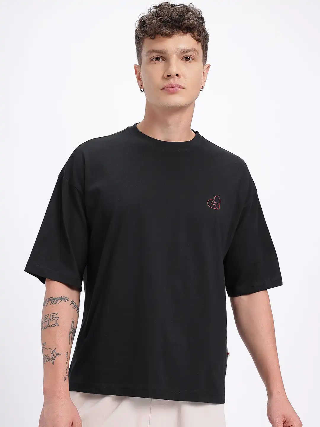 Buy glitchez Drop-Shoulder Printed Oversized T-shirt - Tshirts for