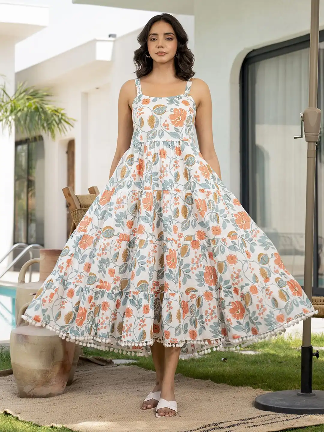 corsica women's floral printed fit & flare maxi dress reviews Floral Corsica Printed Maxi Dress