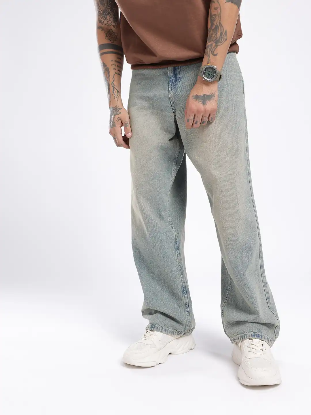 Buy glitchez Men Loose Baggy Heavy Fade Jeans - Jeans for Men