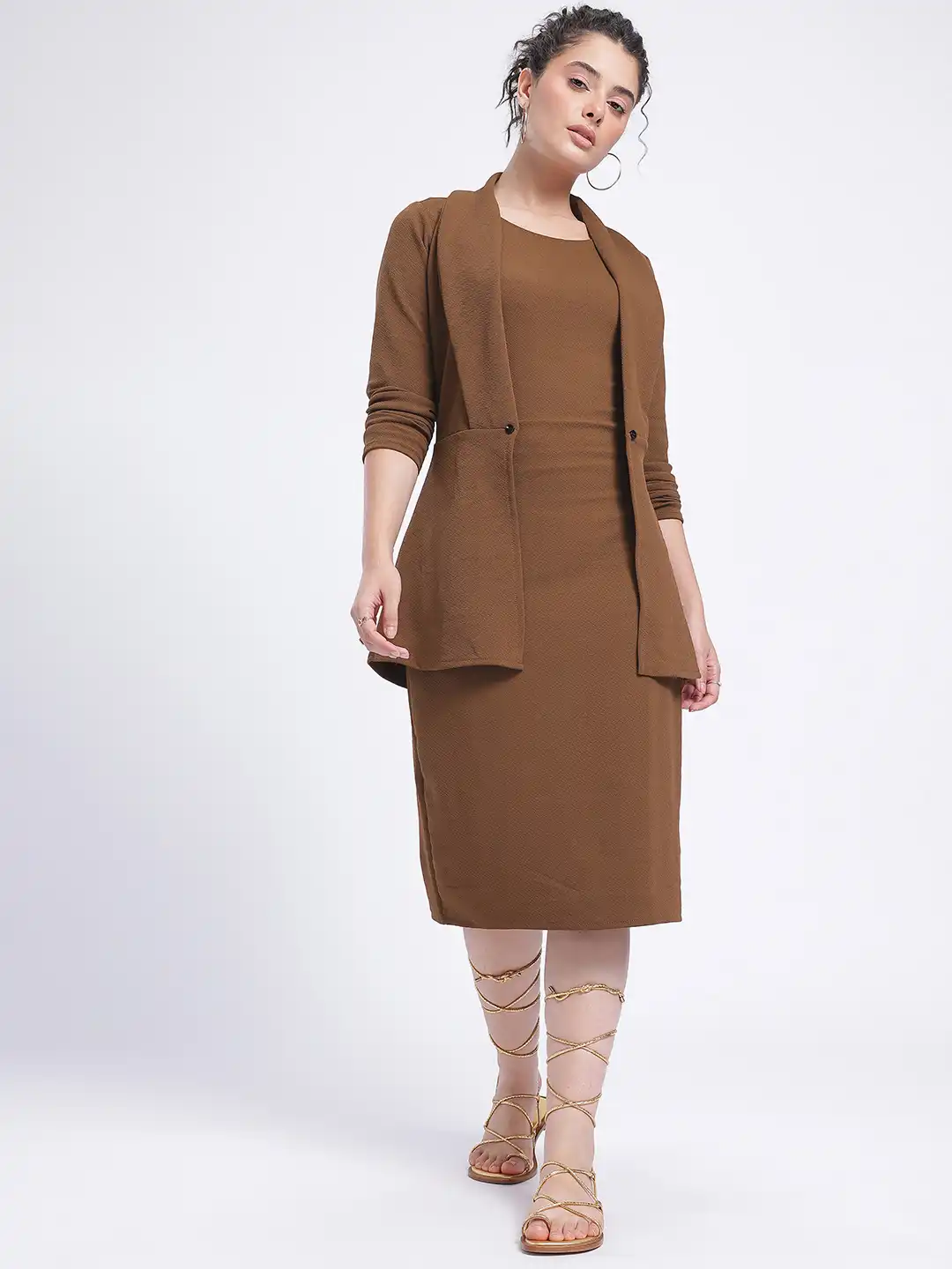 Buy SZN Bodycon Dress with Jacket - Dresses for Women 33391108 | Myntra