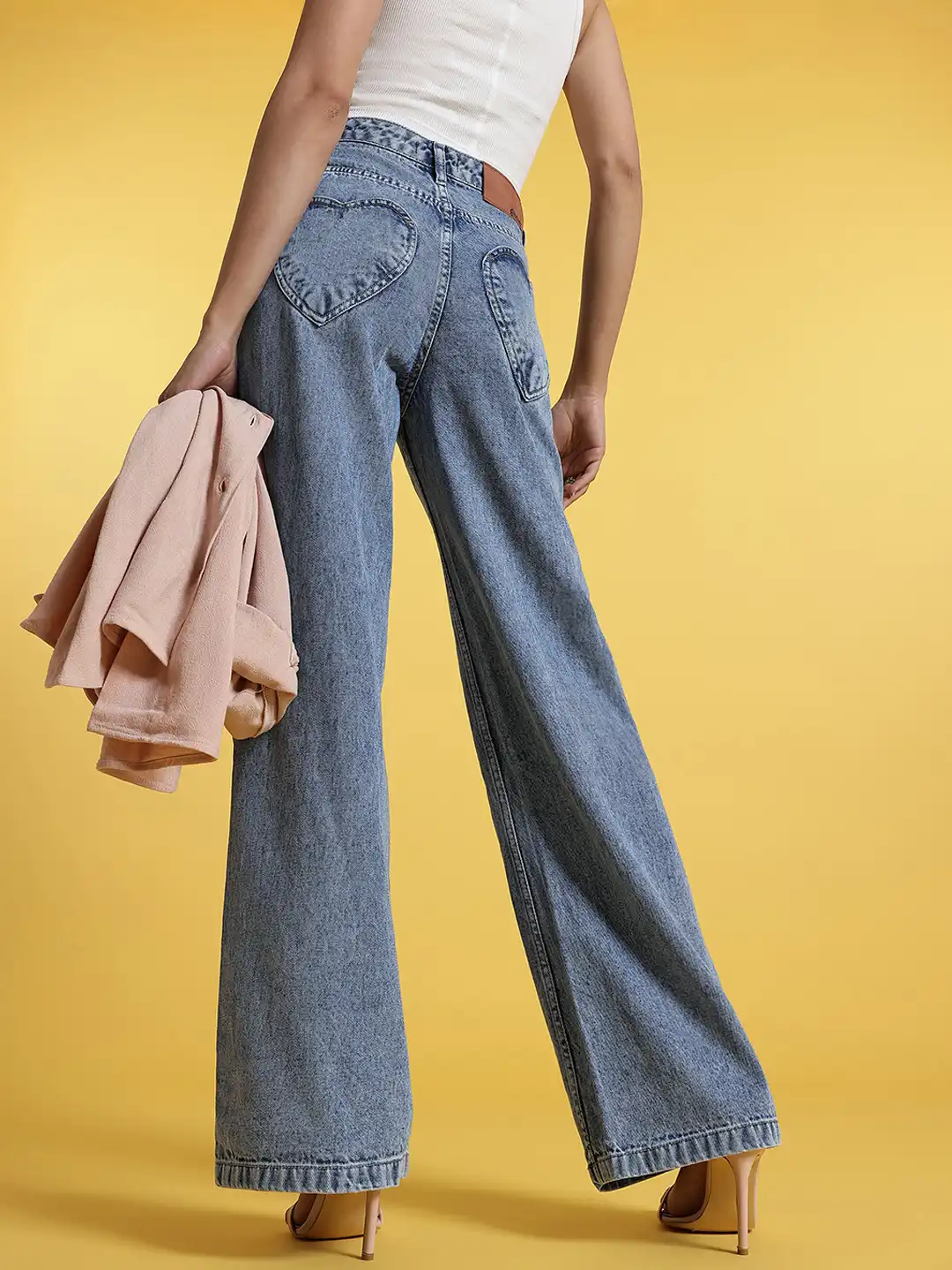 Buy glitchez Women Vintage Wide Leg Fit Jeans - Jeans for Women