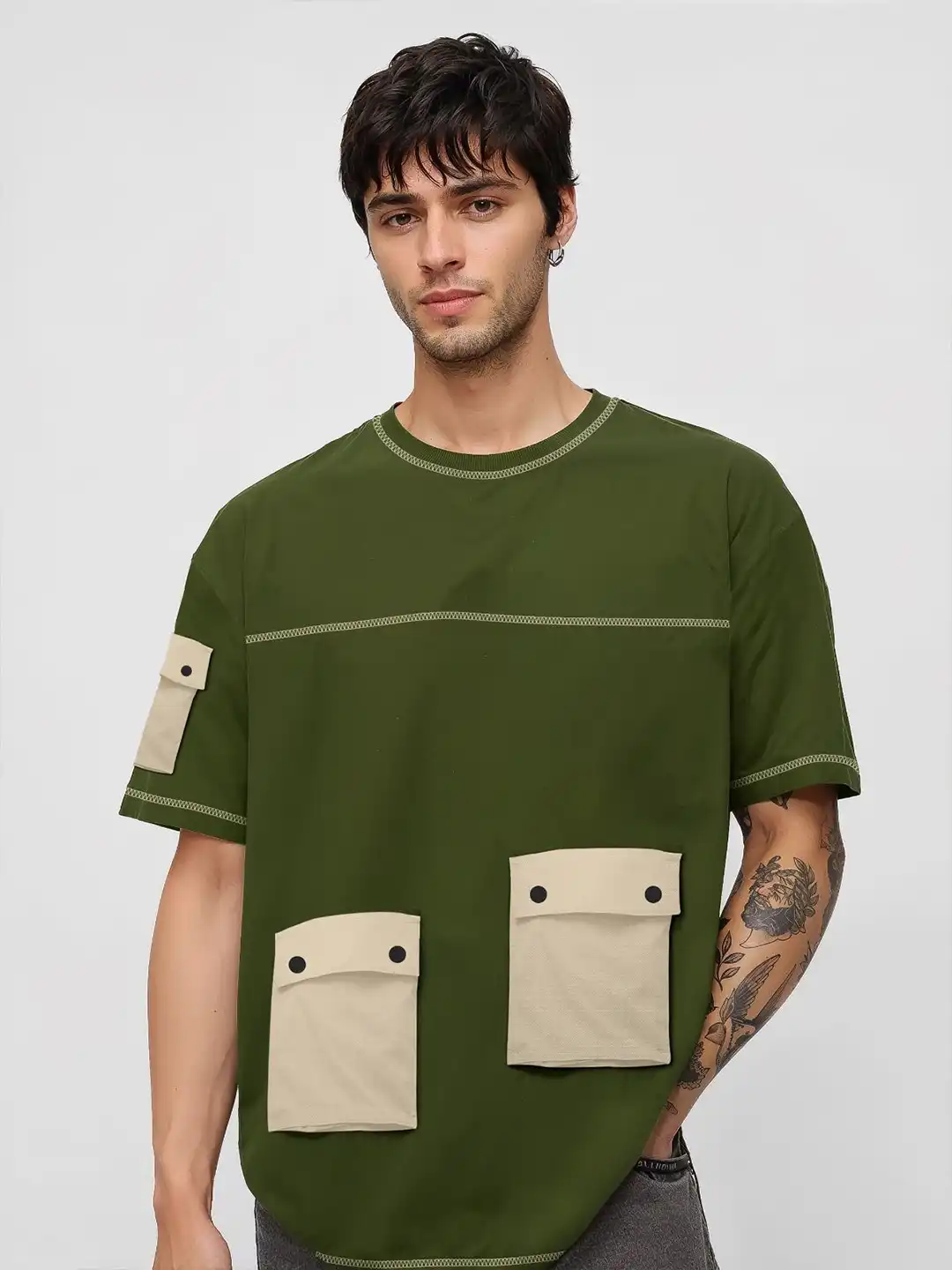 Buy Crazymonk Men Graphic Printed Drop-Shoulder Sleeves Cotton