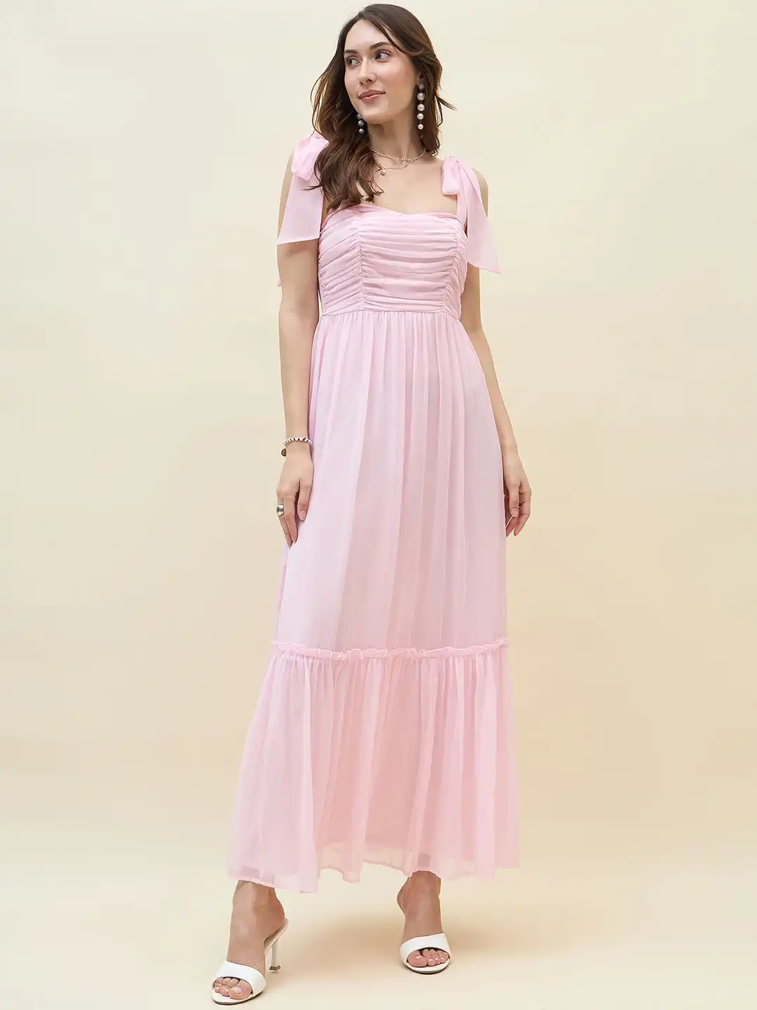 sachin and babi light blue dress Wine Chiffon Plunging Floor Length Evening Prom Dress