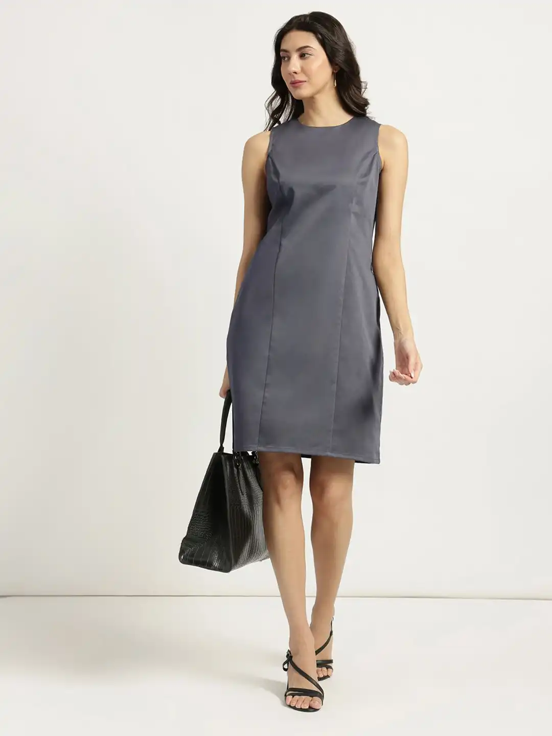 charcoal grey shift dress Gabriela Shift Dress Haw Yee Print main image 0