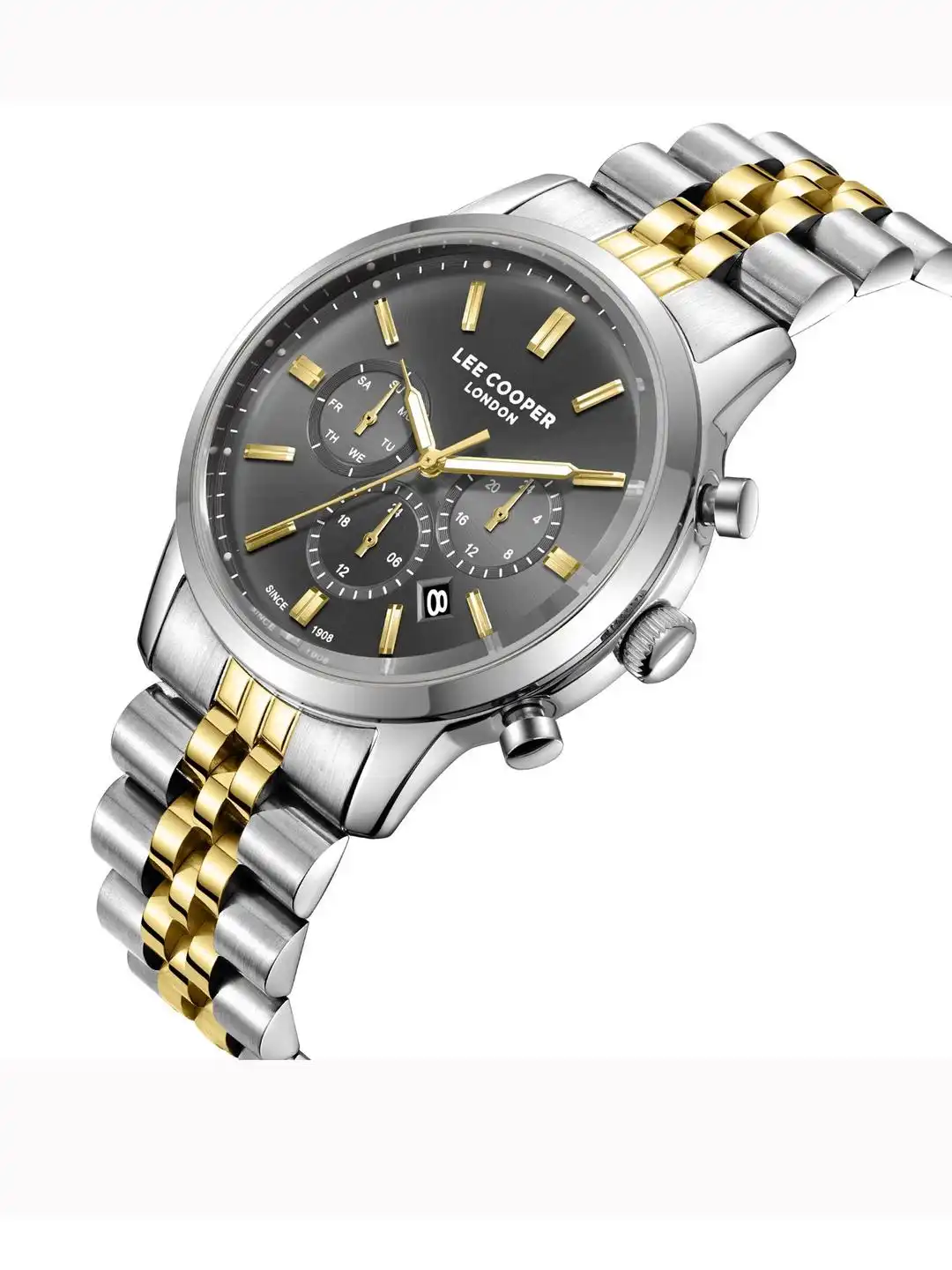 Buy Lee Cooper Men Dial & Stainless Steel Bracelet Style Straps