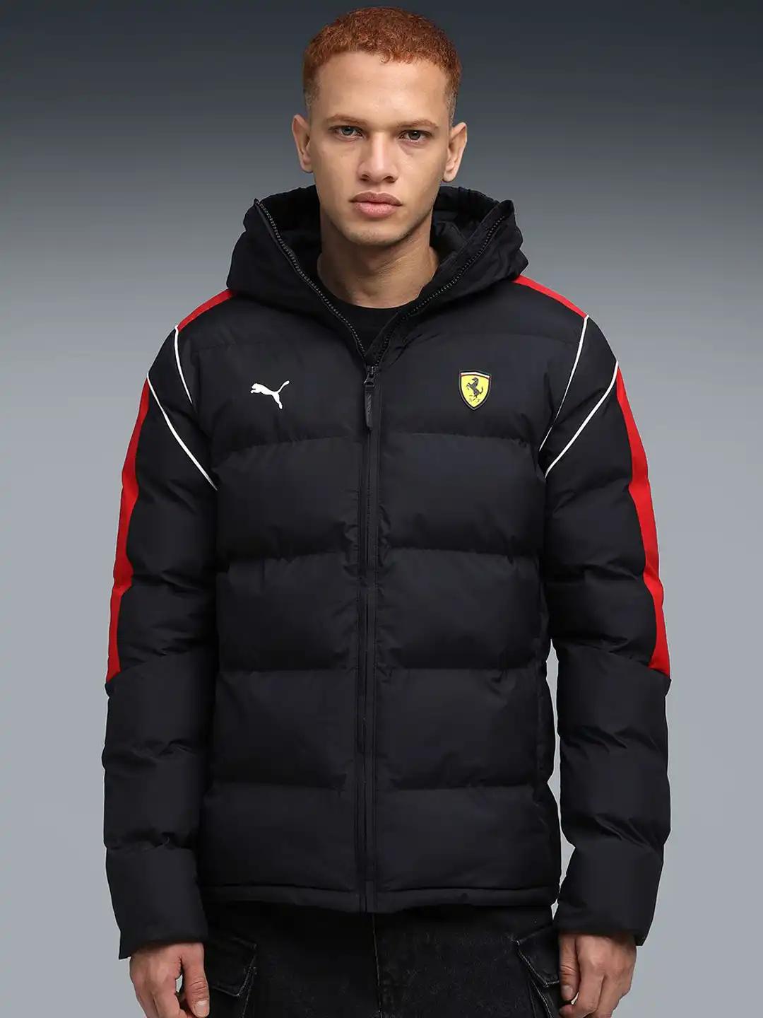 Buy Ferrari MT7 Ecolite Men's Hooded Puffer Jacket - Jackets for