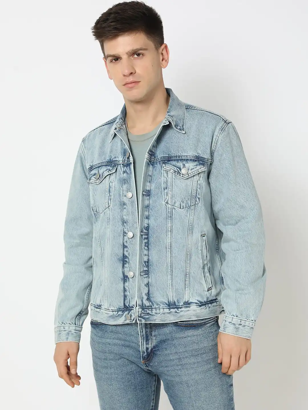 Buy GAP Pure Cotton Spread Collar Denim Jacket - Jackets for Men