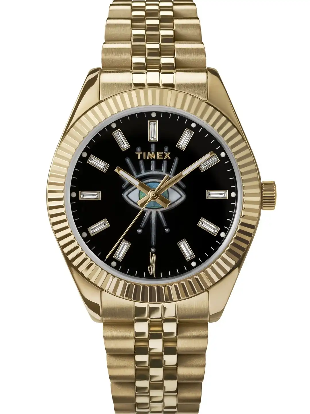 jtwm◆① Buy Timex Jacquie Aiche Round 21mm Black Dial Analog Women Watch