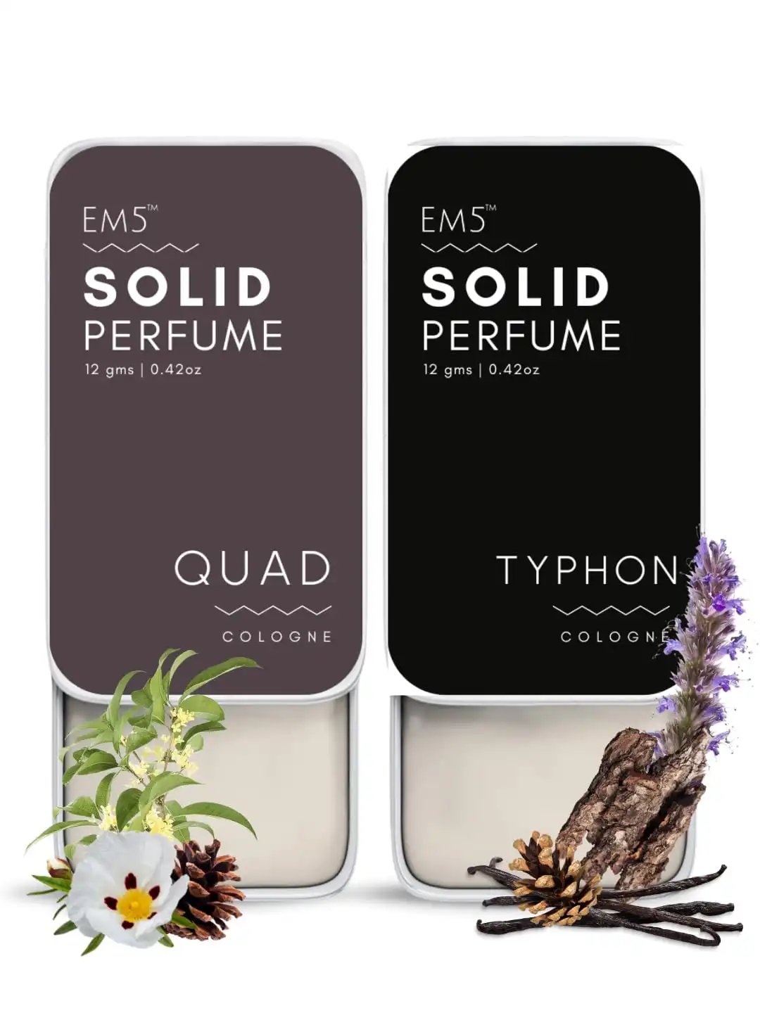 Buy EM5 Solid Set Of 2 Quad & Typhon Cologne Perfume - 12g Each