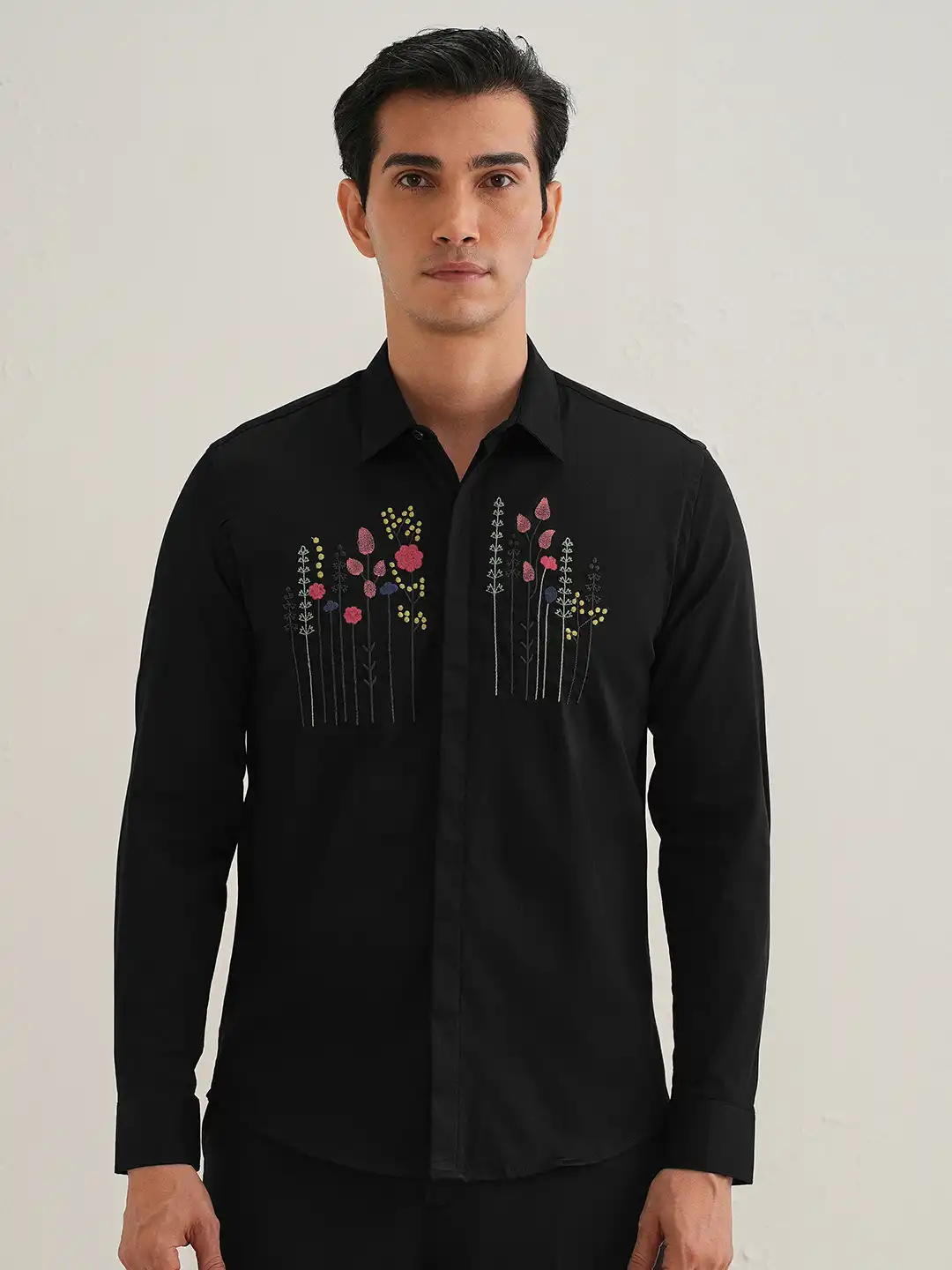 Buy Banana Club Premium Slim Fit Embroidered Casual Shirt - Shirts