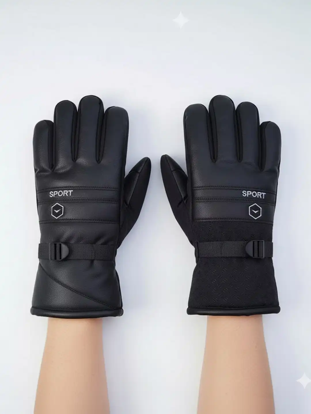 Buy Infispace Unisex Leather Warm Waterproof Gloves with Secure