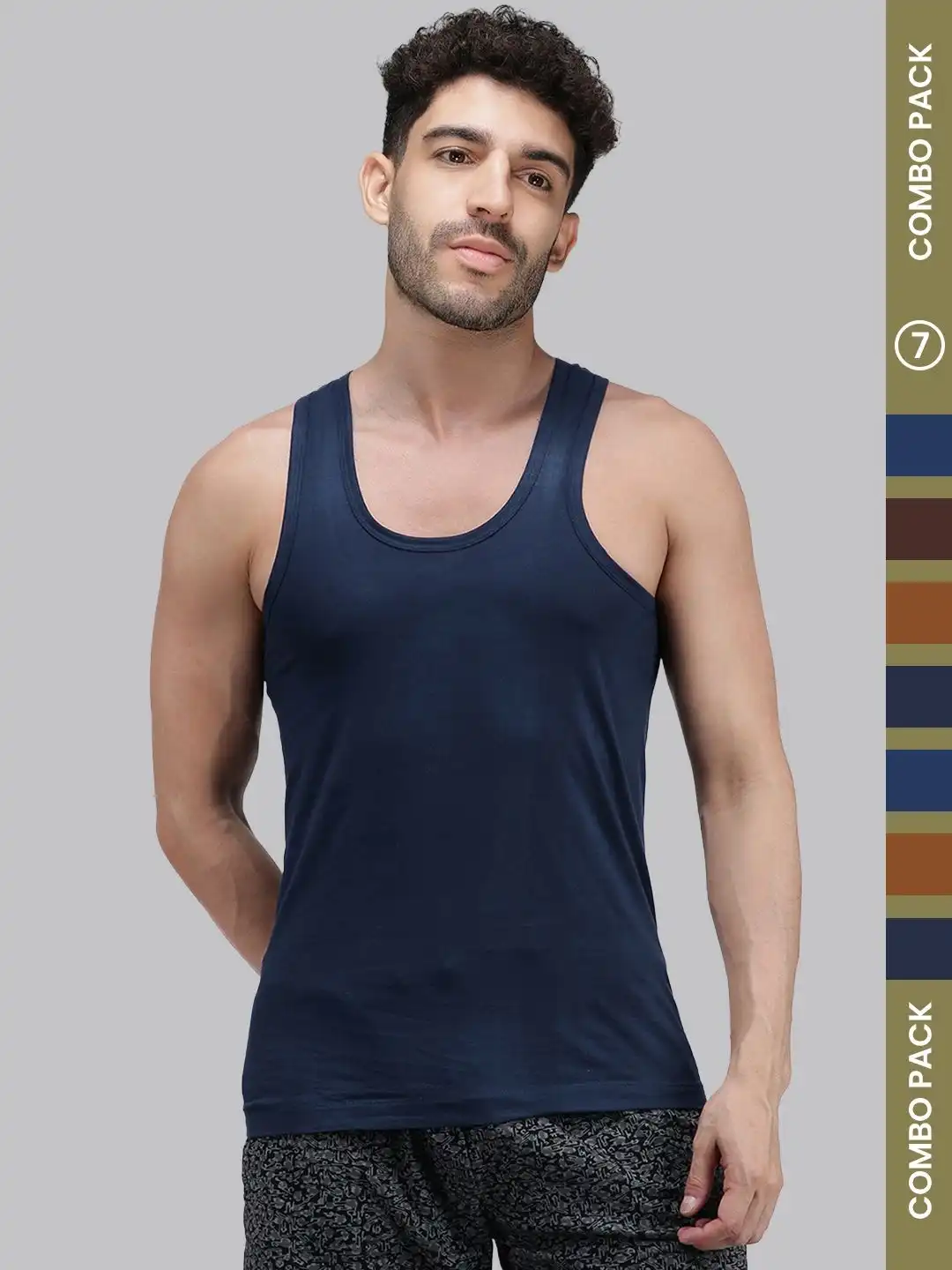 Buy AMUL COMFY Pack of 7 Round Neck Pure Cotton Vest - Innerwear
