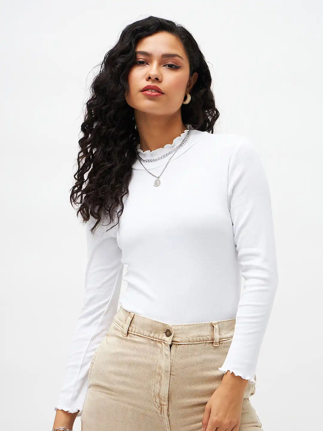 Buy SASSAFRAS High Neck Long Sleeves Top - Tops for Women 25259974