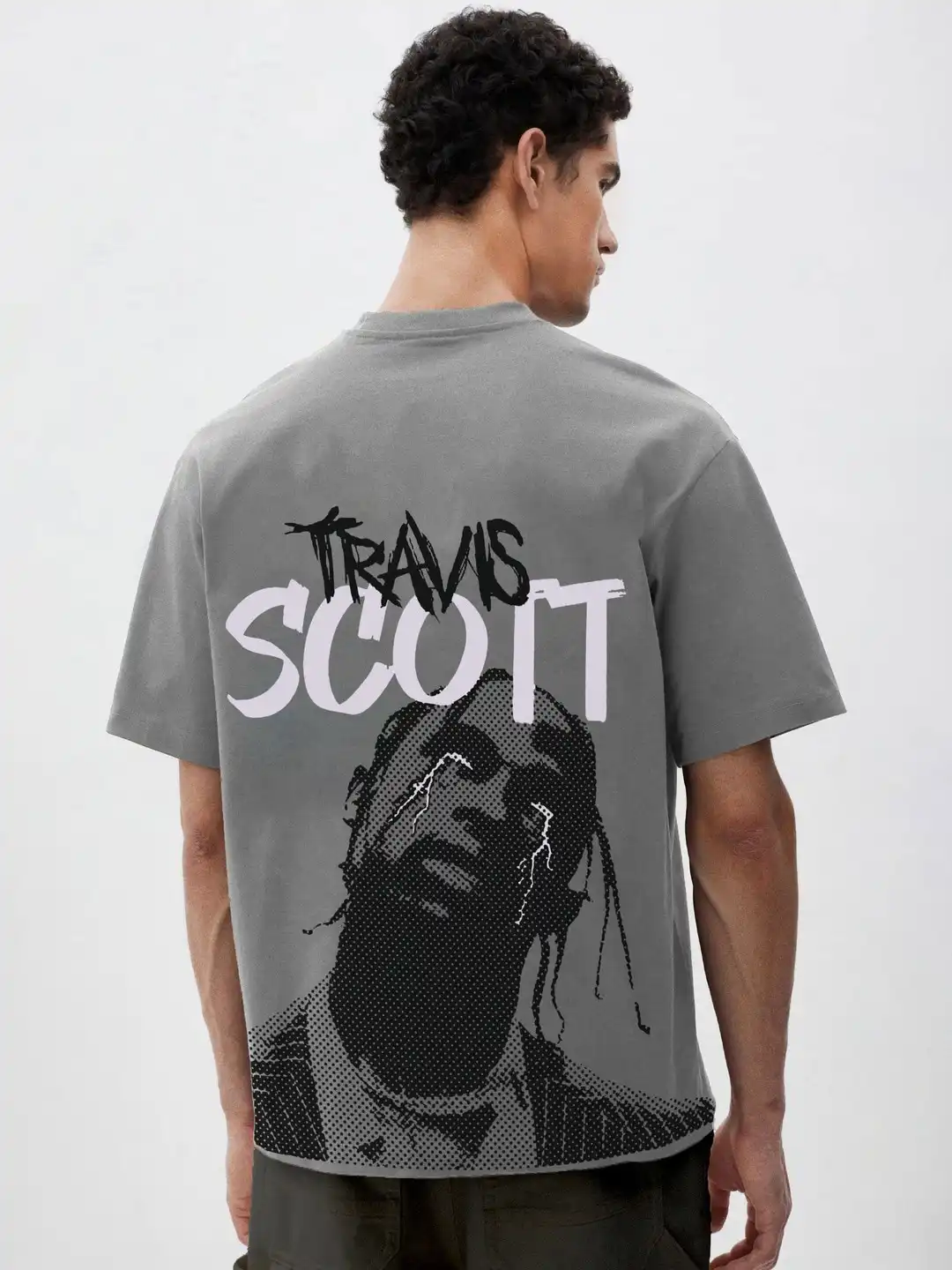 Buy WHITE HUSK Men Cactus Jack Travis Scott Printed Oversized T