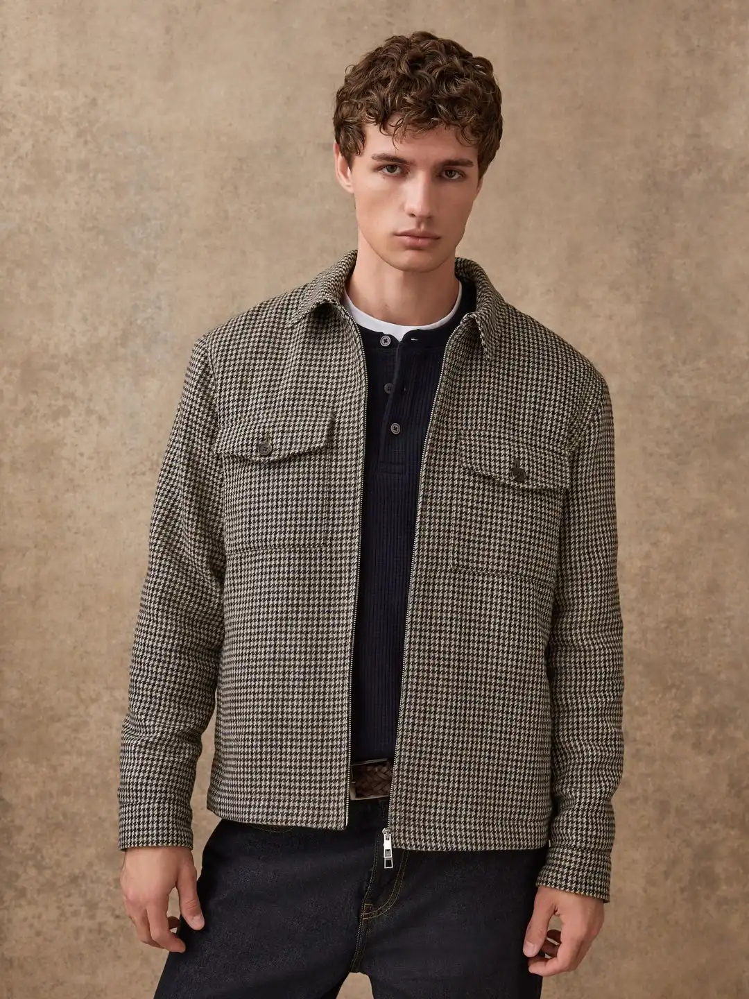 Buy NEXT Houndstooth Tailored Jacket - Jackets for Men 37498682