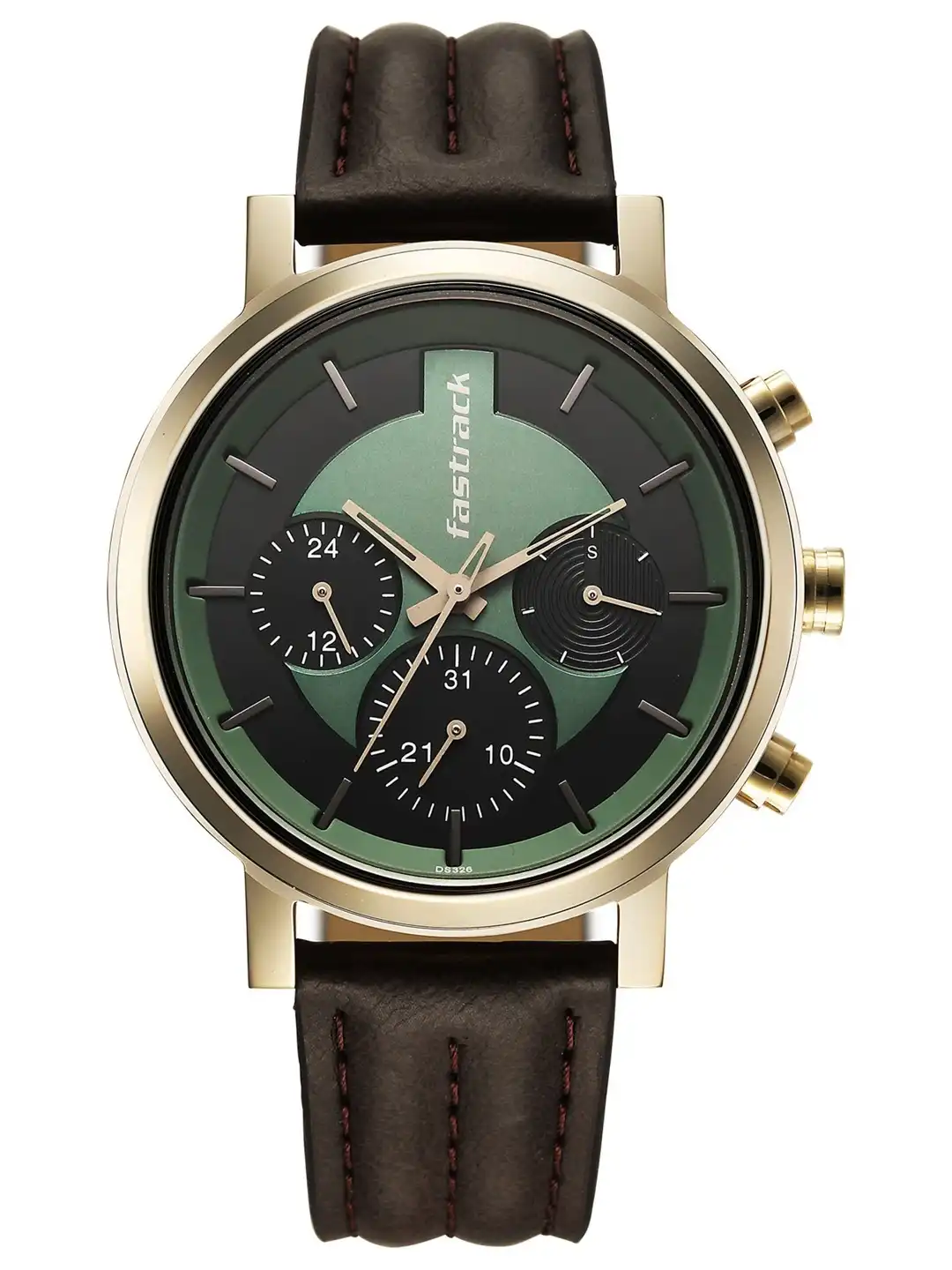 Buy Fastrack Chrome K Quartz Analog Green Dial Watch For Men