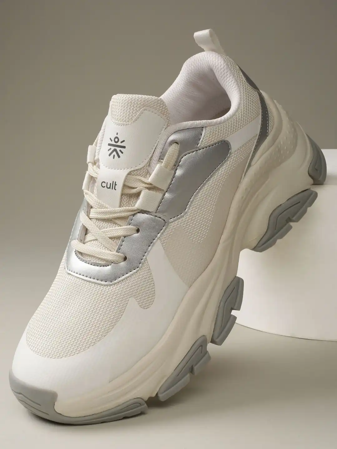 Buy CULT Women's Off White & Silver Venus Sneakers - Casual Shoes