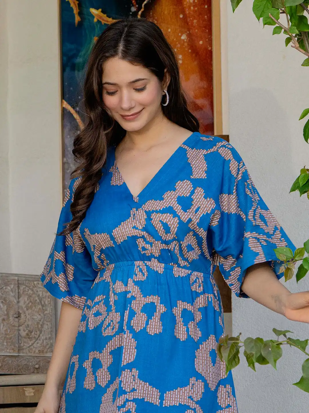 Buy MANOJAVA Printed Liva Maxi Dress - Dresses for Women 36926498