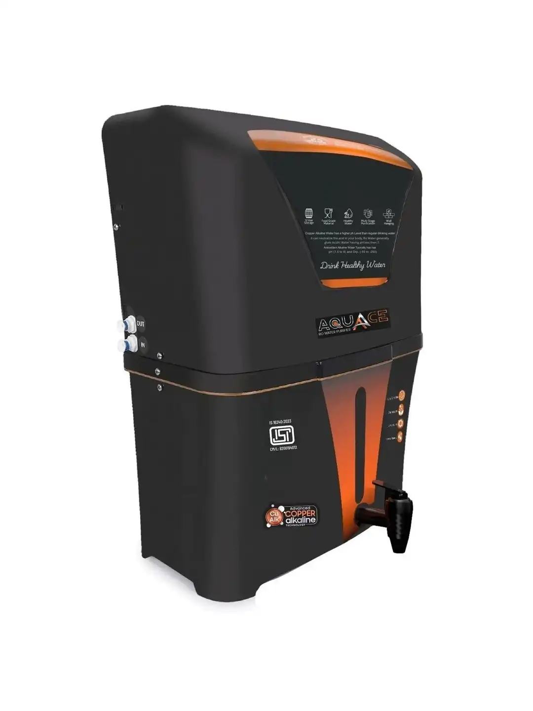 Buy AQUA ACE AceRoyalCOP+Alk Black Alkaline With Copper+RO+UV+UF+