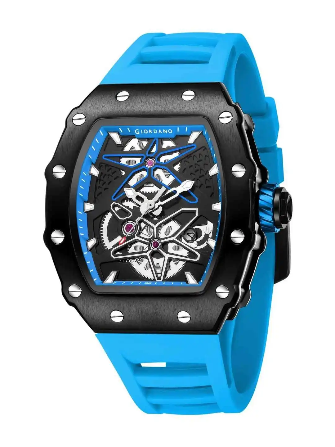 Buy GIORDANO Men Skeleton Dial & Straps Analogue Watch GZ-50188-77