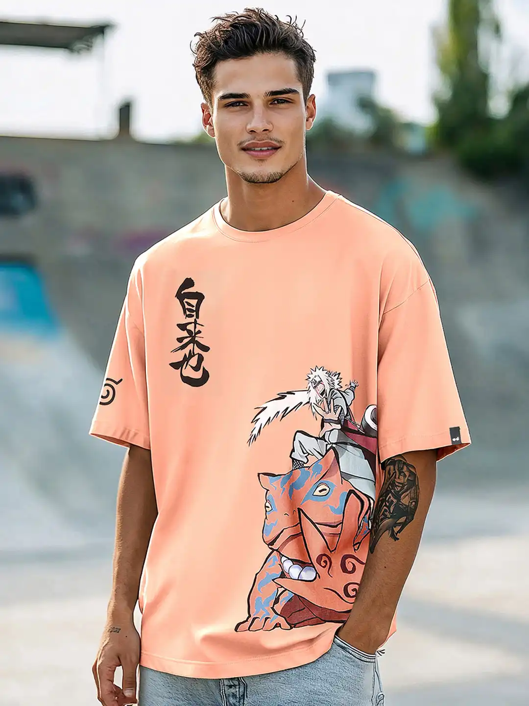 Buy Bewakoof Official Naruto Merchandise Men's Orange Areo Senin