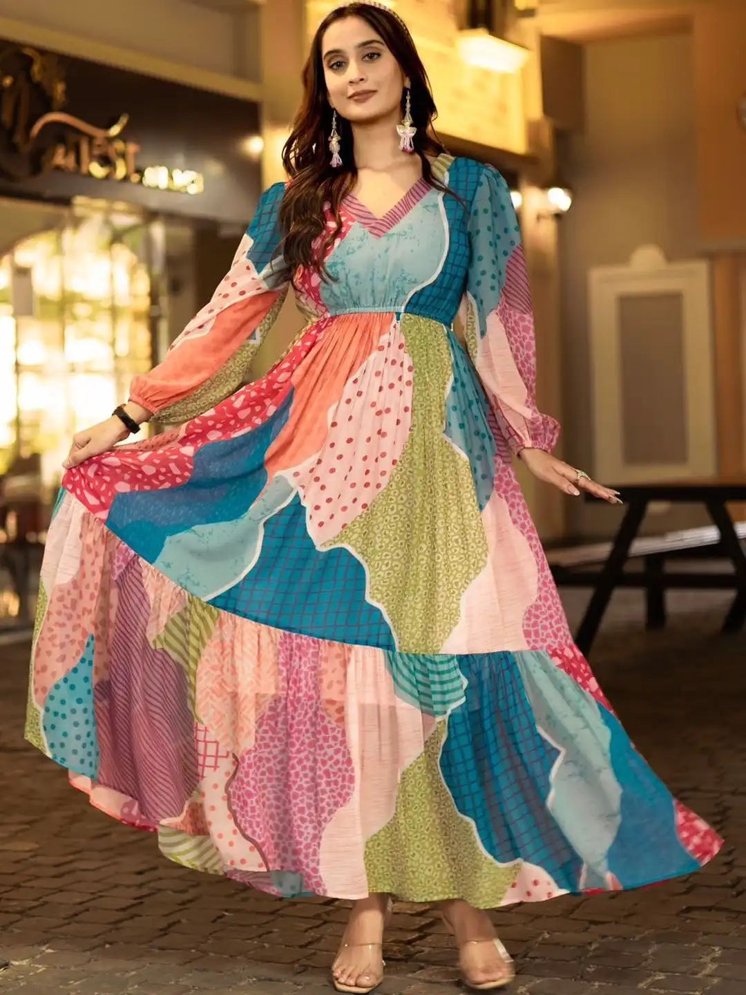 cord dresses for ladies Colorful Dress AB Studio Maxi Women Maxi Dresses – Studio color-bronze