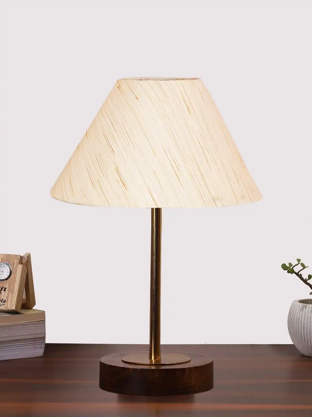Buy Devansh Off White Textured Wood Contemporary Frusturical