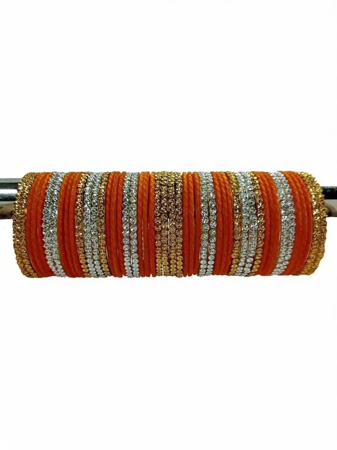 Buy SAND Orange Glass Artificial Stones Bangle - Bangle for Women
