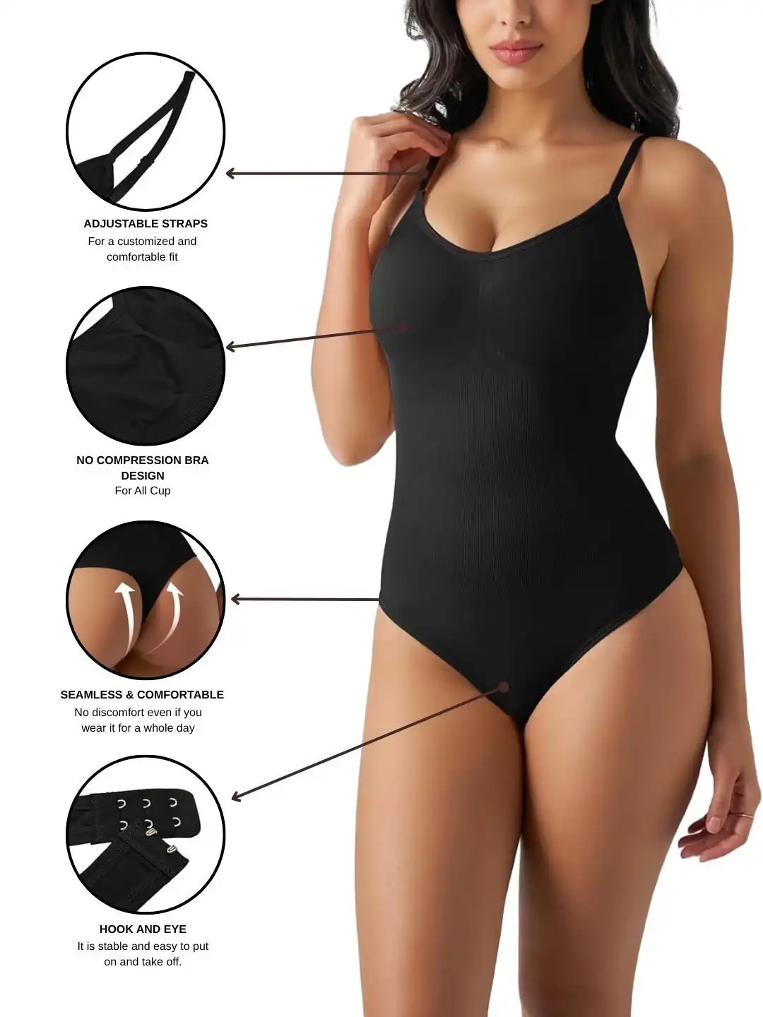 Buy Sizi Women Seamless Upper Body Shaper Bodysuit - Bodysuit for