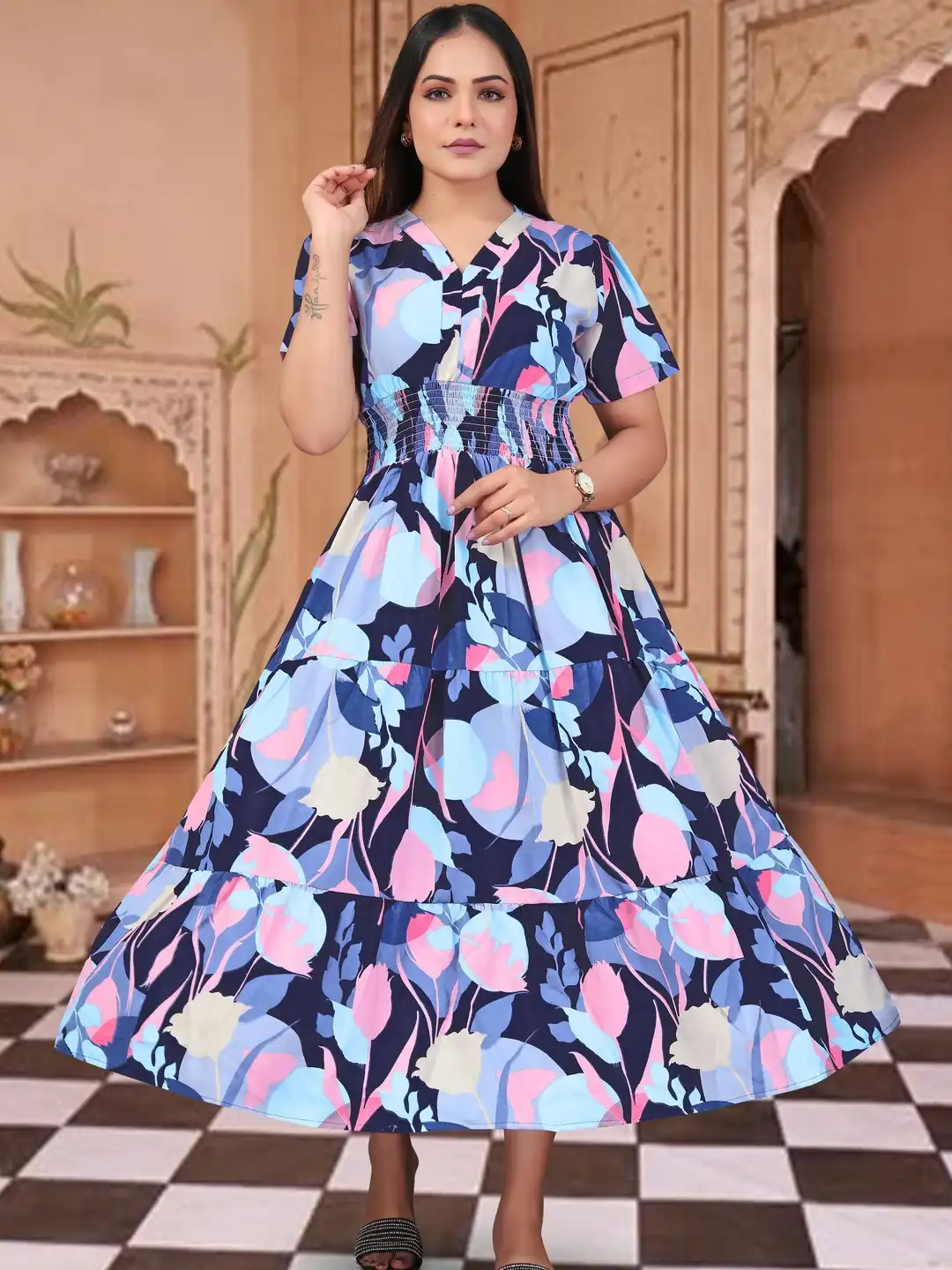 peach mermaid dress Gorgeous Peach V-neck Mermaid Graduation Dresses Long Fabulous Prom Dresses With Split Online