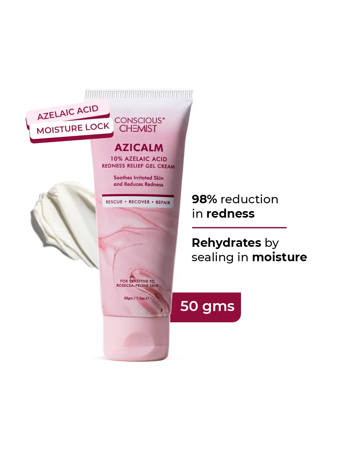 Buy Conscious Chemist Azicalm 10% Azelaic Acid Face Cream- 50 g