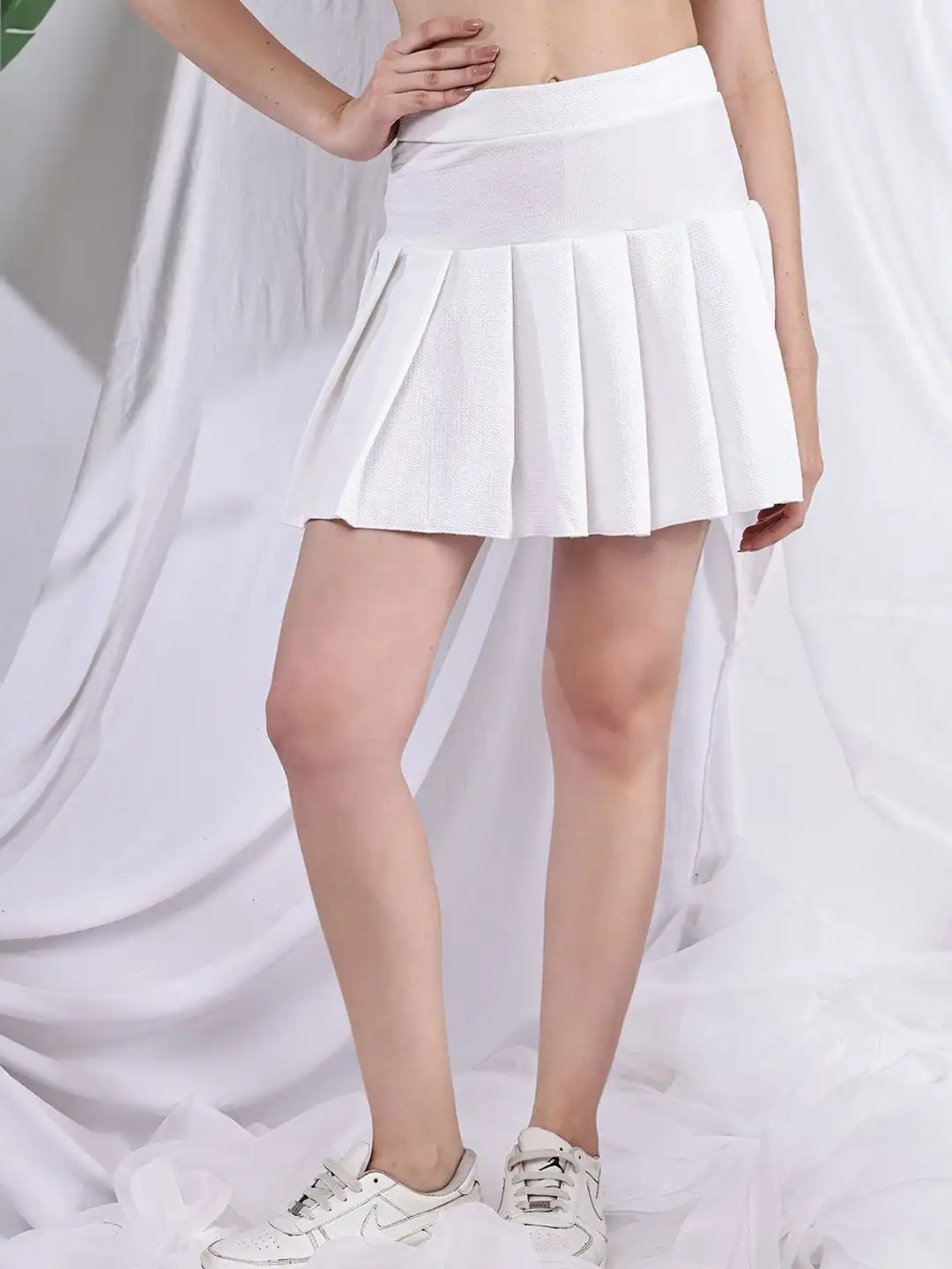 FREY フレイ DOUBLE POCKET SKIRT ホワイト Buy NEUDIS Flared Pleated Mini Skirt - Skirts for Women 37797903