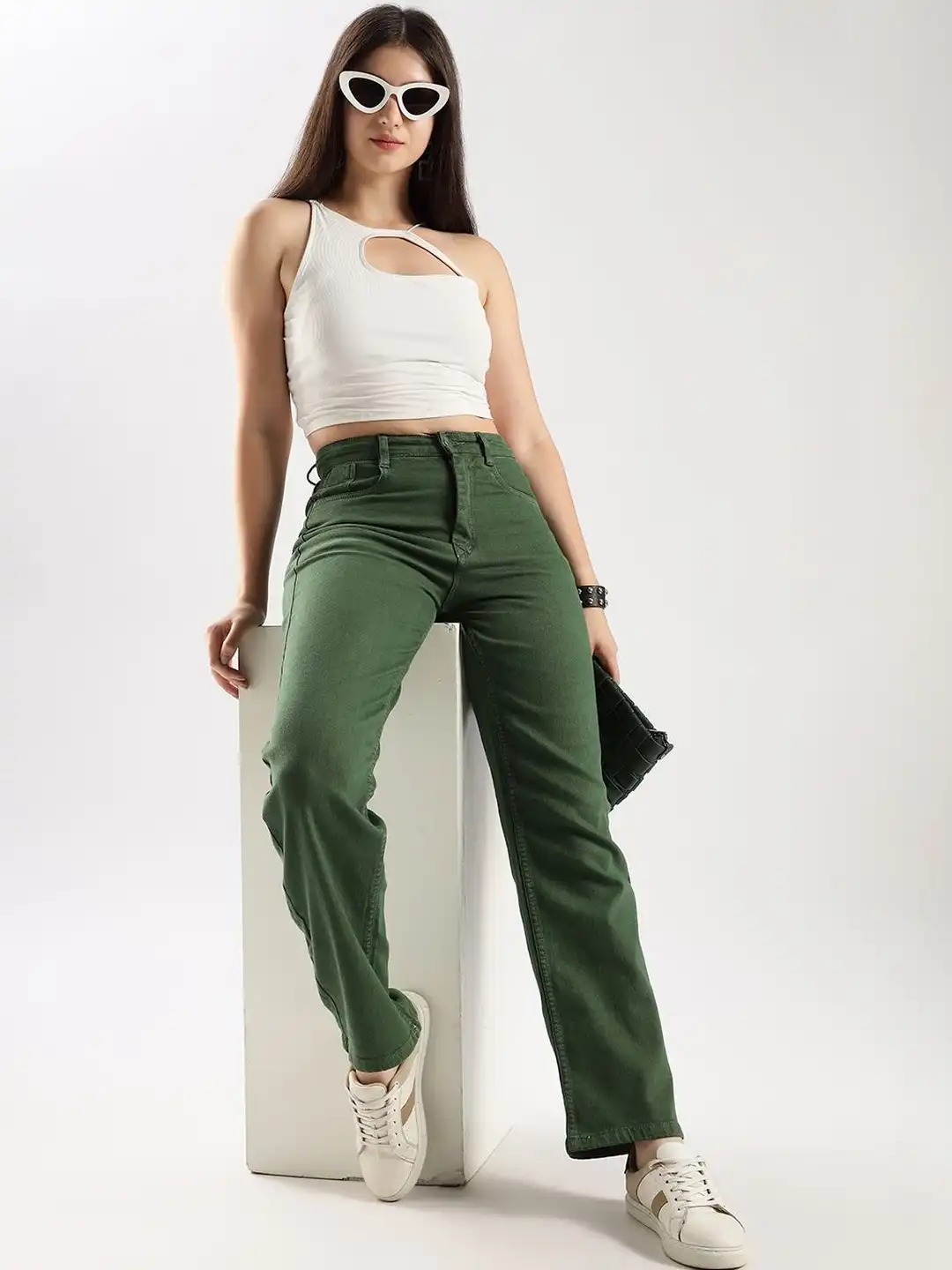 Buy zayla Women Jean Wide Leg High-Rise Stretchable Jeans - Jeans