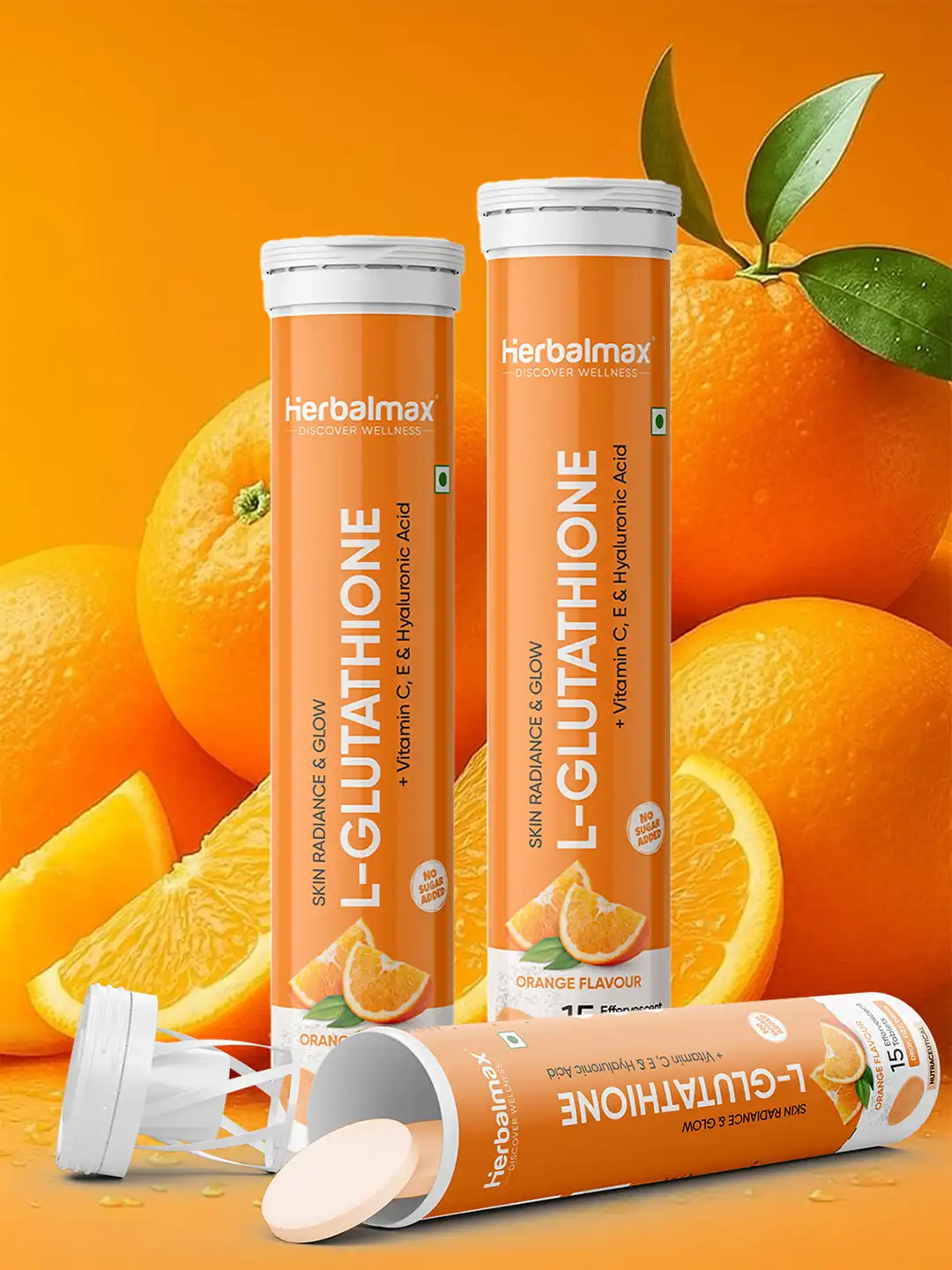 glutathione with vitamin c orange flavour Buy HK VITALS Set Of 2 Tablets - - 15 Tablets Each - Skin Supplements for Unisex 28510004 Glutathione 600mg Effervescent Skin