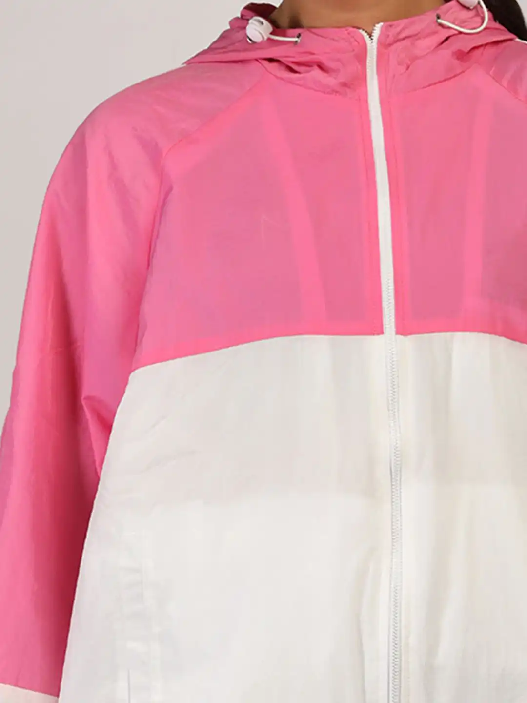 Buy HRX by Hrithik Roshan Women Hooded Colourblocked Windcheater